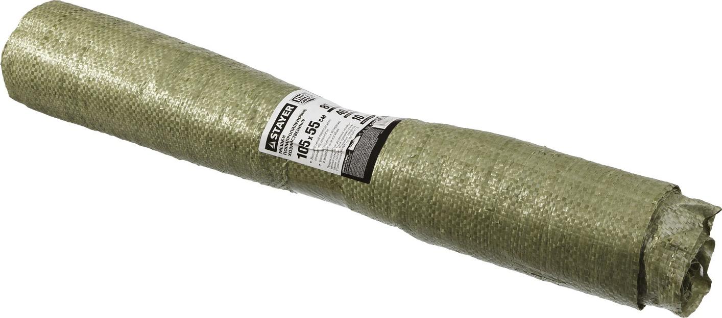 STAYER HEAVY DUTY, 105 х 55 см, 80 л (40 кг), 10 шт, зеленые, плетеные, хозяйственные, строительные мусорные мешки (39158-105) фото 2