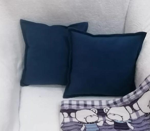 Декоративная подушка на диван 2 шт синий цвет ОПТ фото 2
