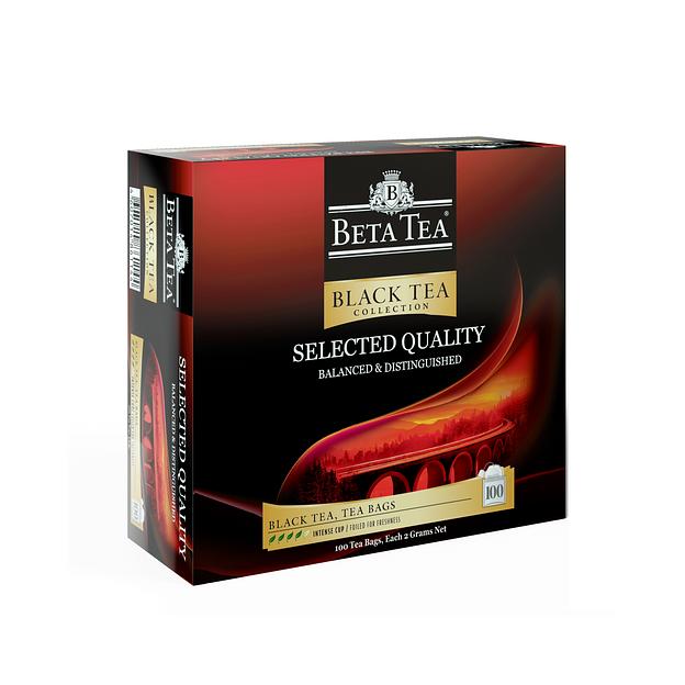 Чай чёрный в пакетиках «Бета Чай Отборное качество» («Beta Tea Selected Quality») 100×2 г фото 1