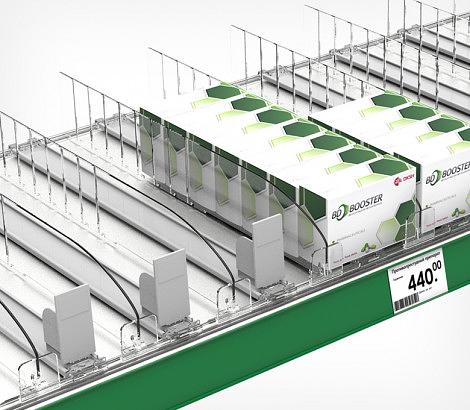 Разделитель пластиковый высотой 60 мм с передним ограничителем 30 мм DIV60-BT30 длина 285-485 мм фото 1