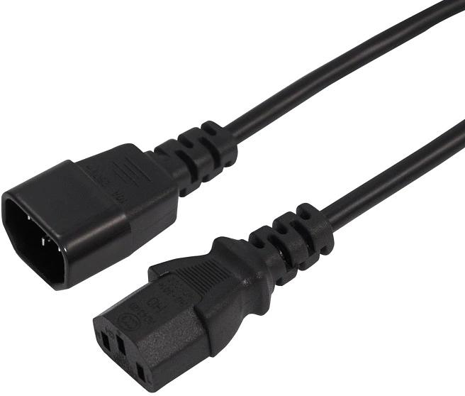 Шнур сетевой IEC 320 C13 – IEC 320 C14 3x0,75мм², длина 1,2м REXANT фото 1
