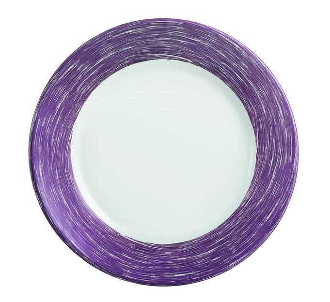 Тарелка d=235 мм. сиреневый край Браш /1/6/24/ фото 1