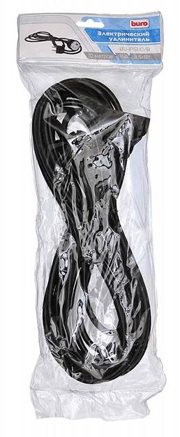 Сетевой удлинитель Buro BU-PS1.10/B 10м (1 розетка) черный (пакет ПЭ) фото 4