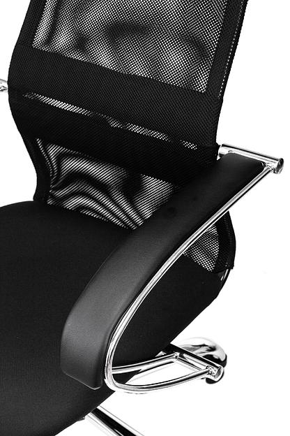 Кресло руководителя Бюрократ CH-607SL черный TW-01 Neo Black сетка/ткань с подголов. крестов. металл хром фото 9