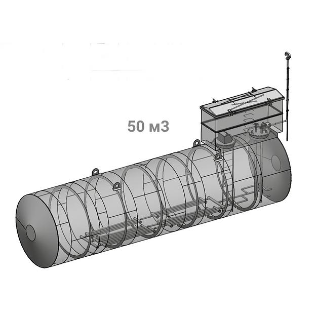 Резервуар горизонтальный подземный РГСп-50 фото 1