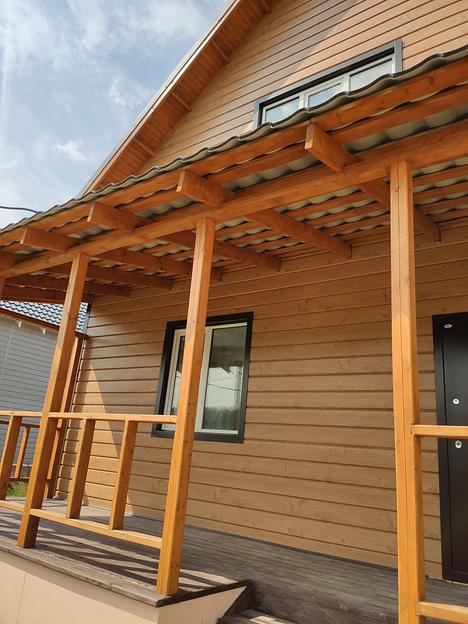 Металлический сайдинг «Евробрус с тиснением» цвет Printech LOG 3D фото 9