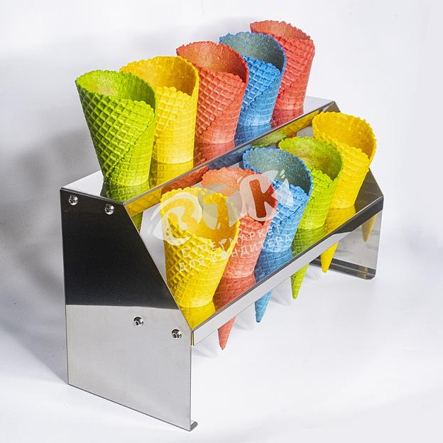 Подставка для рожков двухъярусная 10 ячеек 40 мм фото 3