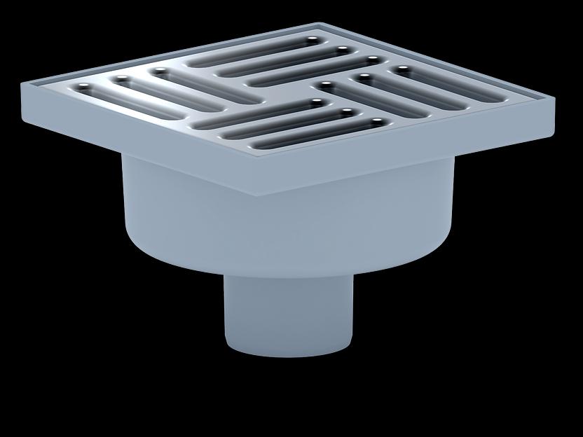 Трап вертикальный выпуск 50 нержавеющая решетка 15х15см фото 1