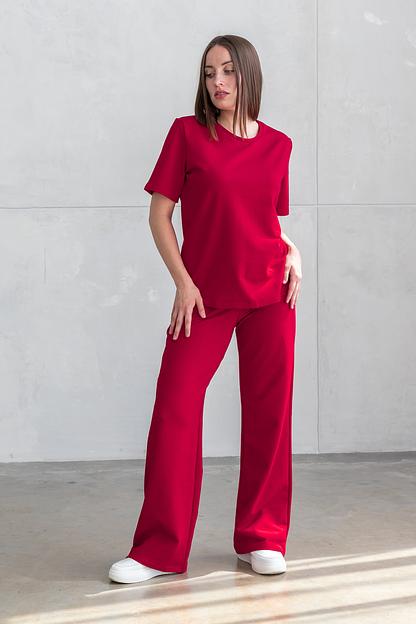 Женский костюм цвета фуксия, футер двунитка ОПТ фото 2