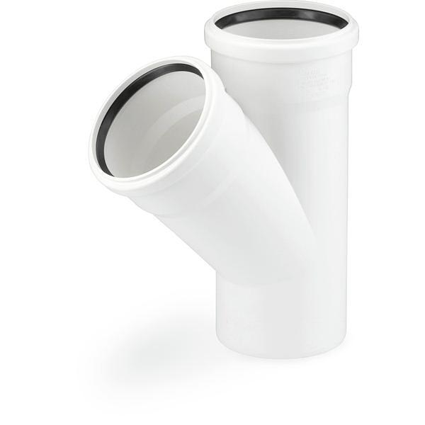 Тройник канализационный 45 град. 110х50х110 фото 1