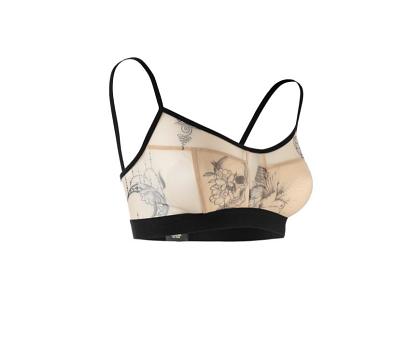 Топ спортивный женский «Тату-череп» ОПТ фото 1