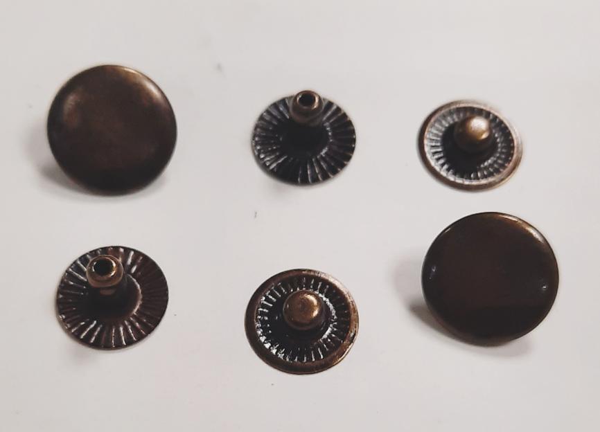 Кнопка (12,5 мм) Антик (бронза) (уп.20шт) фото 1