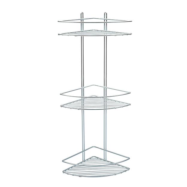 RUS-385330 Полка для ванной 3-х ярусная угловая, овал. фото 1