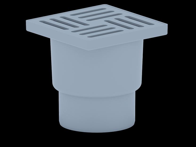Трап вертикальный выпуск 110 пластиковая решетка 15х15см фото 1
