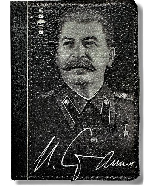 Обложка на паспорт «Сталин, черно-белый» ОПТ фото 1