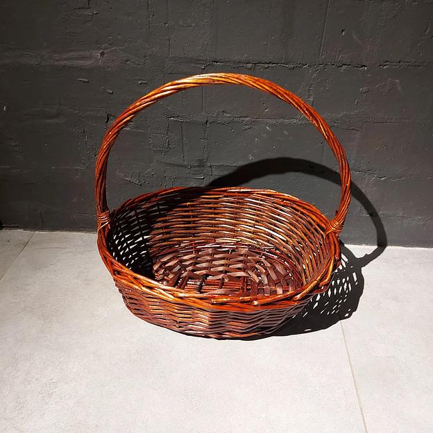 Плетенная подарочная корзина "Брауни" для фруктов, шампанского, конфет, размер 40 см ОПТ. фото 1