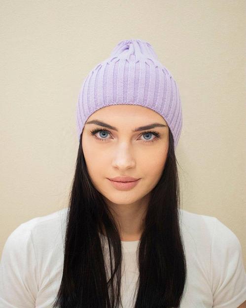 Шапка тыковка без подворота Сиреневая ОПТ фото 1