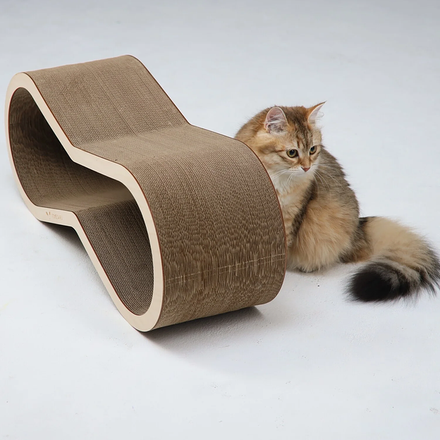 Когтеточка Тумяу «Айс» с деревянным ободком, Premium, светлое дерево, опт фото 2