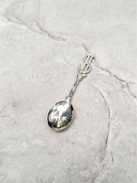 Подарок сувенир ложка загребушка «Доллар» в кошелек серебро фото 2