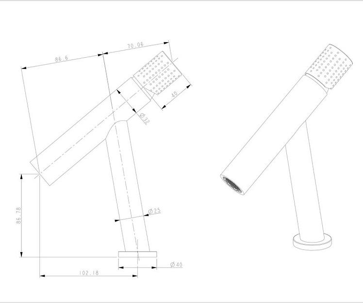102GG Смеситель на раковину LIBERTY, графит фото 2