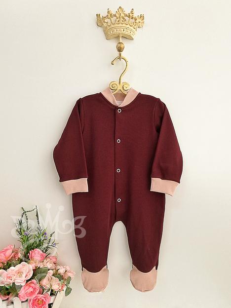 Комбинезон для малышей «Её малышество» бордовый, 2118КБр, опт фото 1