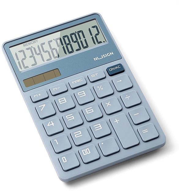 Калькулятор настольный Deli Nusign NS042 синий 12-разр. фото 1