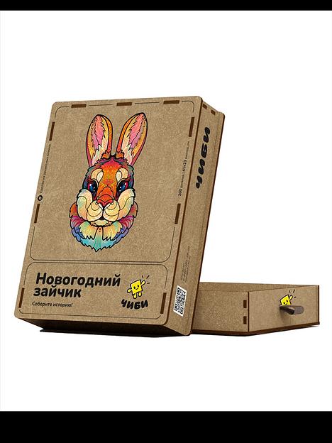 Пазл «Новогодний зайчик» Красный фото 1