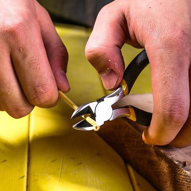 Диагональные мини-бокорезы Deli DL20025 125мм, прорезиненная двухкомпонентная ручка фото 8