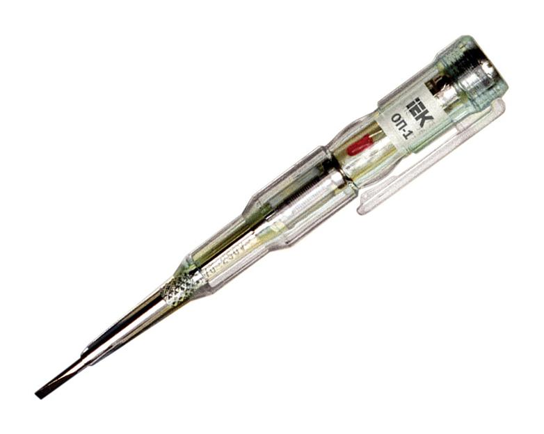 Отвертка IEK пробник ОП-1 плоская (TPR10) фото 1