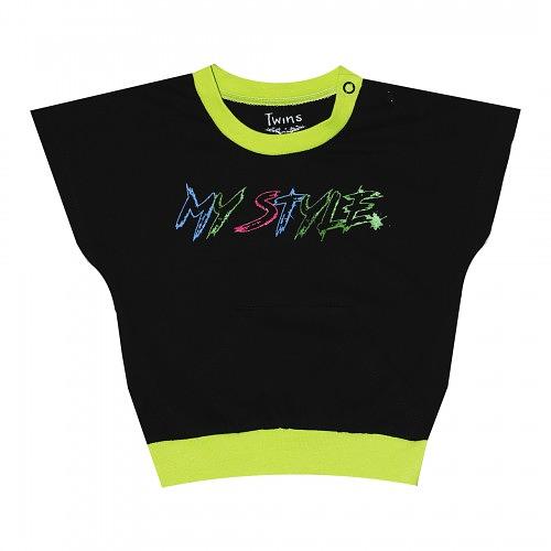 Футболка детская 17.36 чёрный ОПТ фото 1