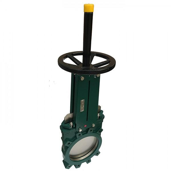 Задвижка шиберная односторонняя чугун VG4400-00NI Ду 80 Ру10 межфл со штурвалом уплотнение: нитрил Tecofi VG4400-00NI0080 фото 1