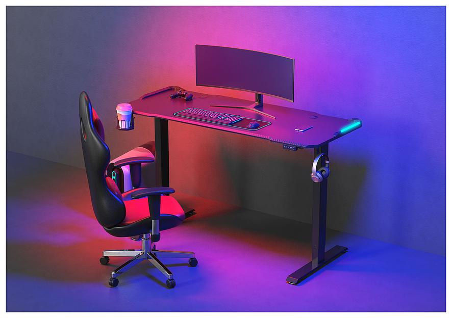 Стол Cactus CS-EDL-GBK столешница МДФ черный каркас черный фото 8