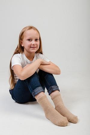 Носки детские из натуральной шерсти TOD Оймс цвет бежевый фото 1