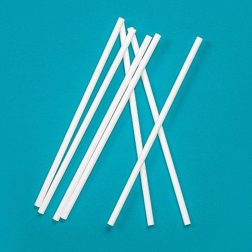 Трубочки кокт. 0,8*23 см. 25 шт/уп. бумажные, белые /1/40/ фото 1