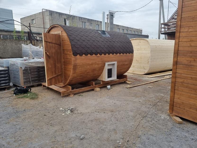 Баня «Бочка-овал» 4 м сосна фото 1