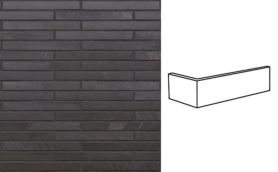 Клинкерная плитка угловая King Klinker KING SIZE LF05 Black heart, 240*52*115*14 мм фото 1