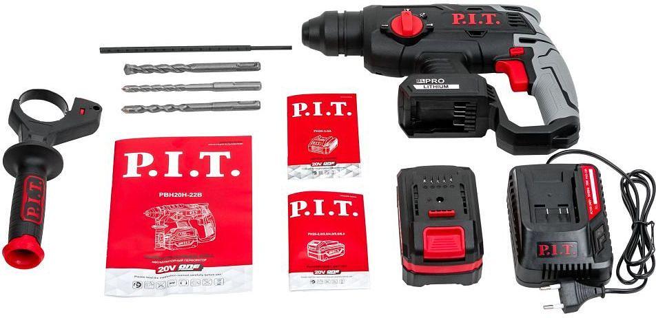 Перфоратор P.I.T. PBH20H-22B/1 патрон:SDS-plus уд.:1.8Дж аккум. (кейс в комплекте) фото 4