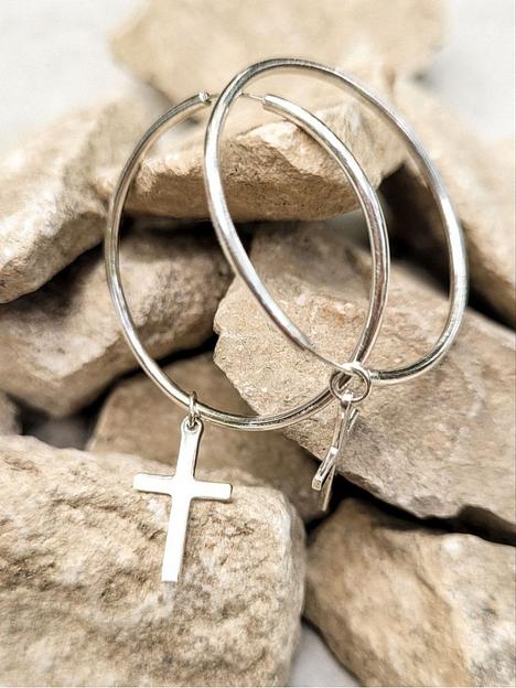 Серьги конго с подвеской из серебра 925 фото 1