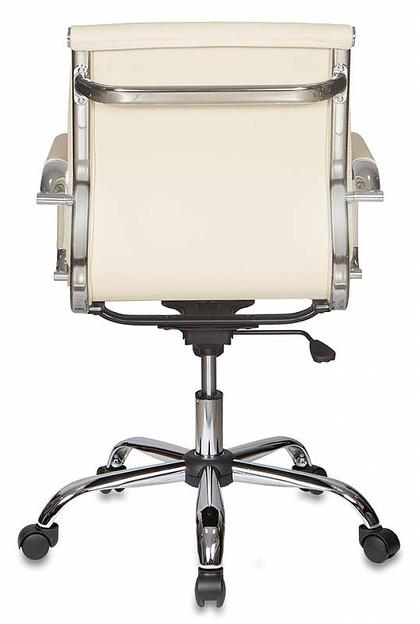 Кресло руководителя Бюрократ Ch-993-Low слоновая кость искусственная кожа низк.спин. крестовина металл хром фото 4