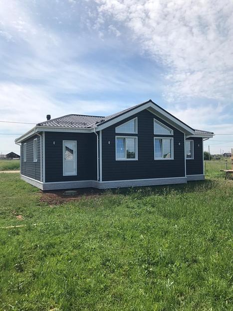 Металлический сайдинг «Евробрус с тиснением» цвет RAL 7024 текстурированный фото 8