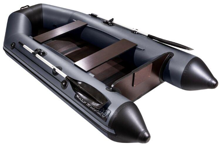 Лодка Аква 2800 слань книжка, киль, 2800*1320*360 мм., цвет: графит-черный фото 4