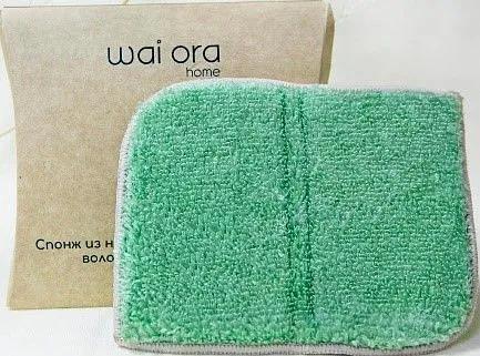 Спонж из бамбукового волокна «Bamboo Home» зеленый чай ОПТ фото 1