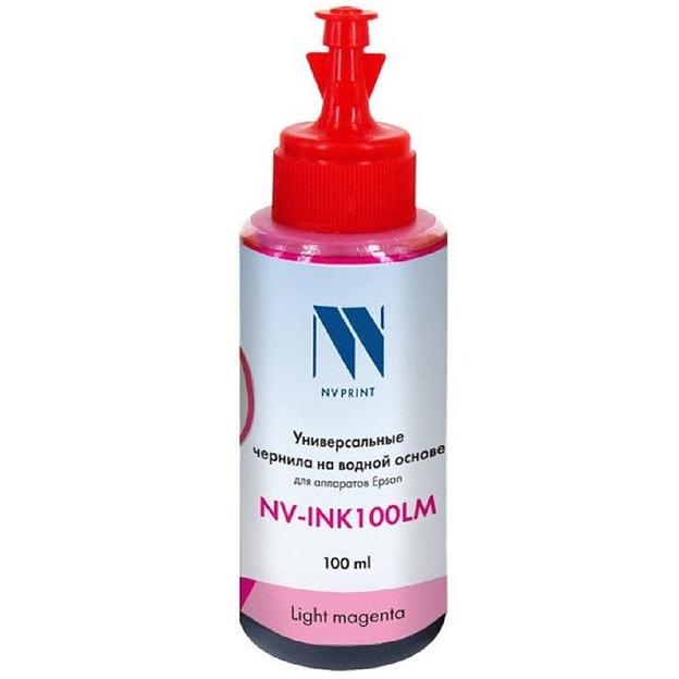Чернила NV PRINT универсальные на водной основе NV-INK100ULM для аппаратов canon/Epson/НР/Lexmark (100 ml) Light Magenta совместимые фото 1