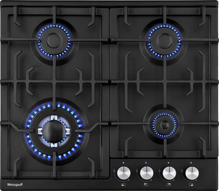 Газовая варочная поверхность Weissgauff HGG 641 BEB черный фото 1