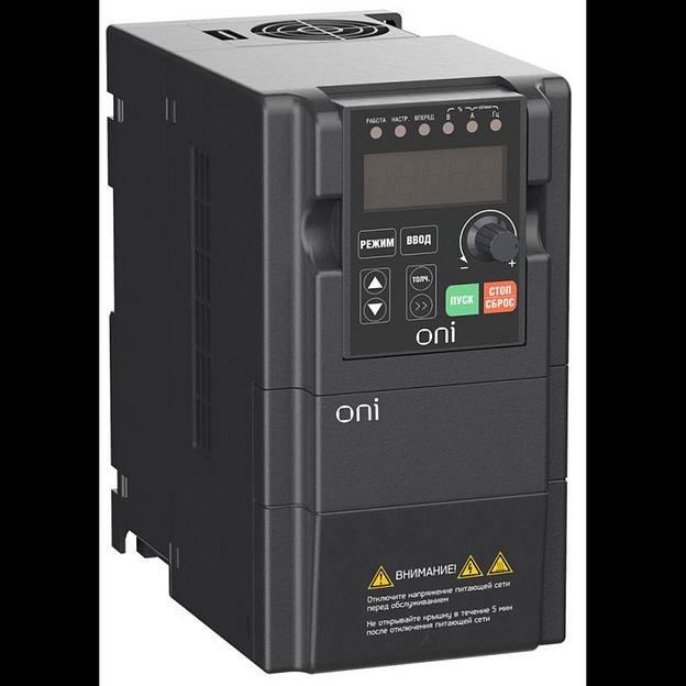 Преобразователь частоты A150 380В 3ф 0.75кВт 3А встроенный торм. модуль ONI A150-33-075HT фото 1
