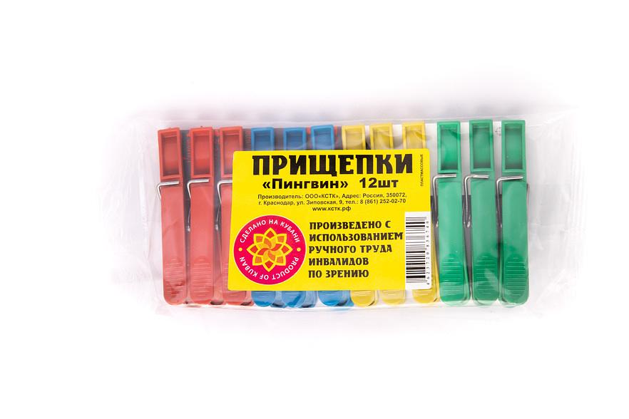 Прищепка Пингвин 12 в п/п ОПТ фото 1