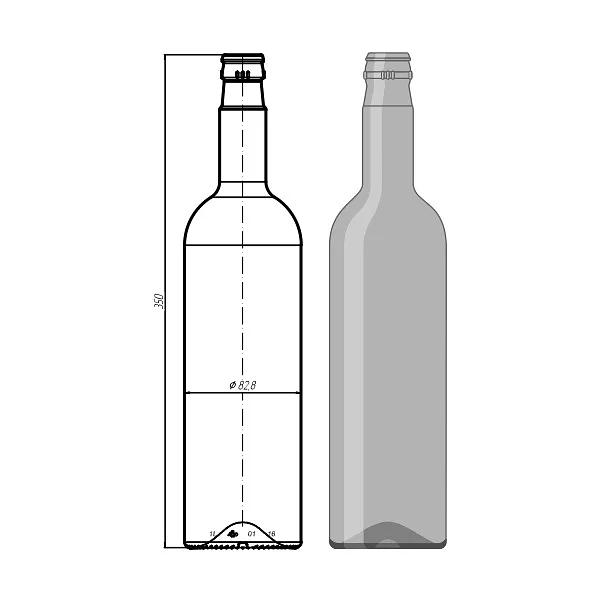 Стеклотара 206-КПМ-30-1000 мл-B6 «Стандарт» ОПТ фото 1