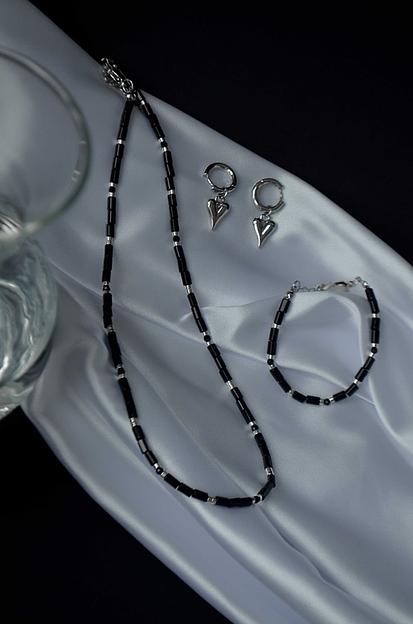 Браслет из чёрного агата «Тёмное восхищение», опт фото 1