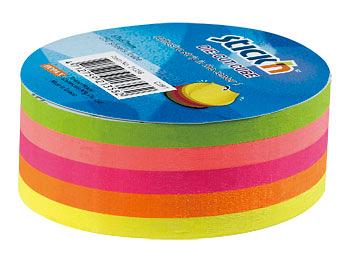 Блок самоклеящийся бумажный Stick`n 21358 67x67мм 250лист. 70г/м2 неон 5цв.в упак. вырубной "круг" фото 1