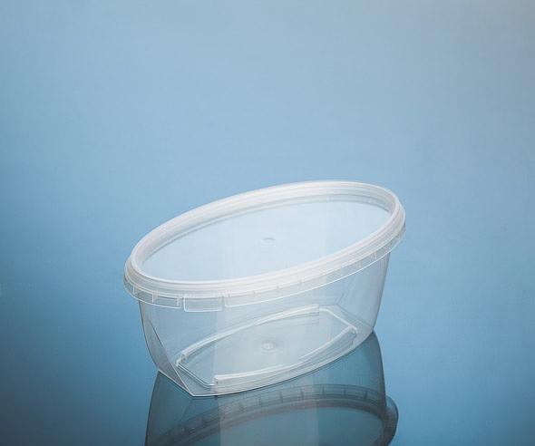 Банка полипропиленовая 430 мл. с белой крышкой «Лодочка», опт фото 1